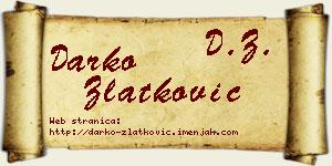 Darko Zlatković vizit kartica